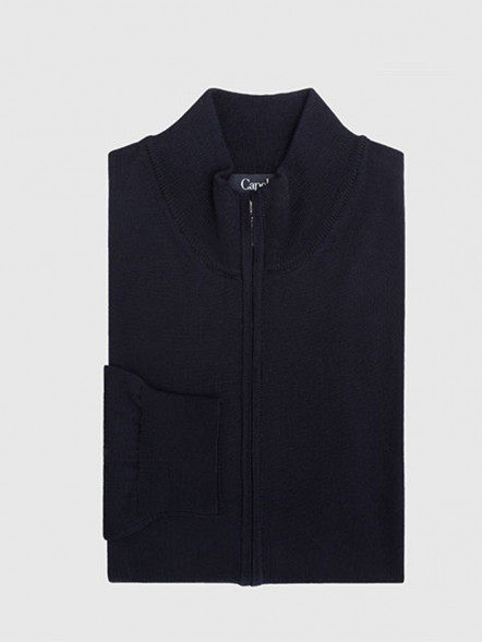 Cardigan Zippé Fabio Marine Capel Grande Taille