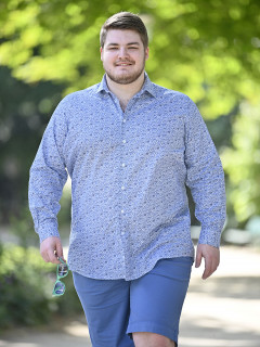 Chemise Ml Fleurs Coton Bio Grande Taille  homme grande taille - Capelstore