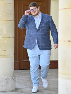 Chino Uni Bleu ciel Capel Grandes Tailles