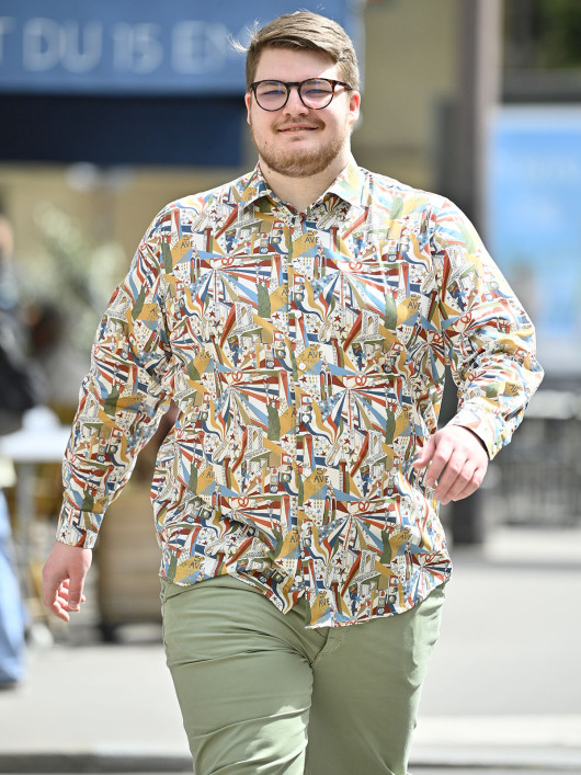 Chemise Ml Tissu Liberty Capel Grande Taille  homme grande taille - Capelstore