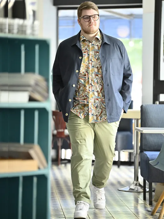 Chino Uni Kaki Capel Grande Taille  homme grande taille - Capelstore