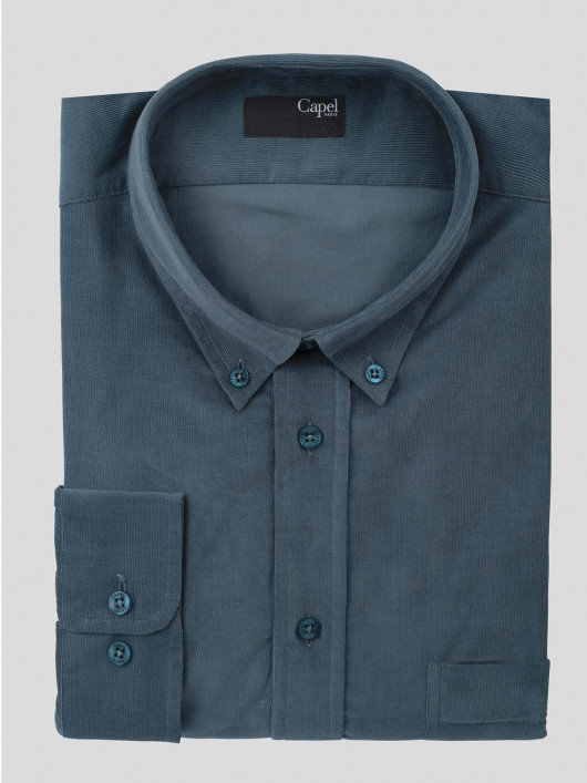 Chemise Ralph Velours Indigo Capel Grande Taille