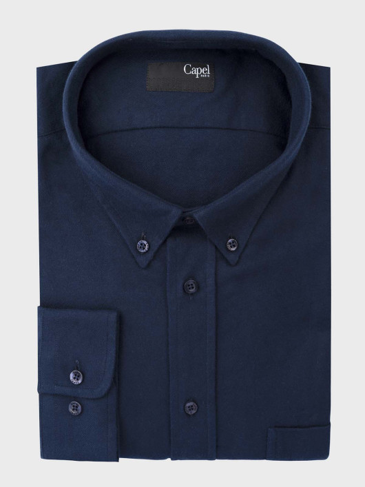 Chemise Ralph Unie Marine Capel Grande Taille  homme grande taille - Capelstore