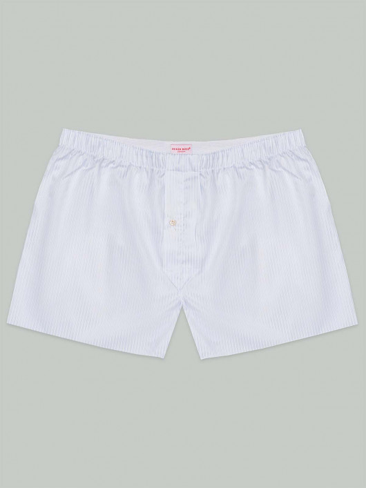 Caleçon Blanc Raye Derek Rose Grande Taille