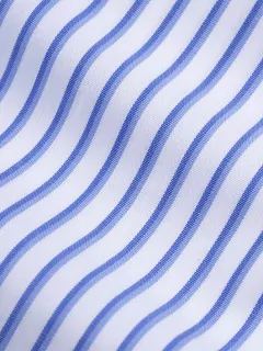 Chemise à rayures bleues et blanc manches courtes coton homme grande taille | Capel