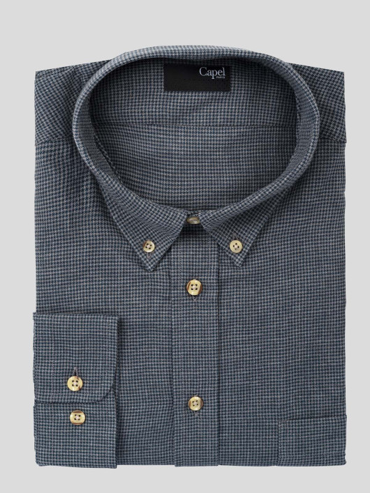 Chemise Ralph Pieds De Poule Capel Grande Taille  homme grande taille - Capelstore