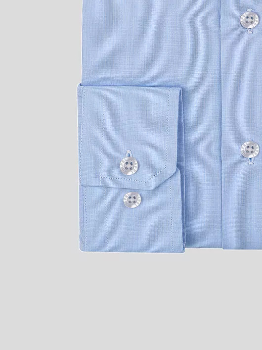 Chemise en coton Dobby bleu ciel homme grande taille | Capel