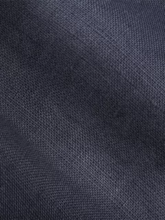Chemise en lin marine manches longues homme grande taille | Capel