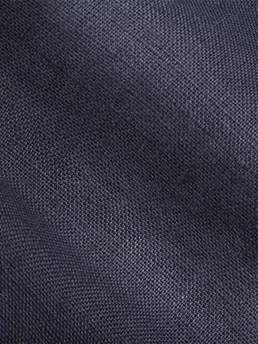 Chemise en lin marine manches longues homme grande taille | Capel