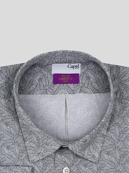 Chemise Tissu Liberty motif feuilles homme grande taille | Capel