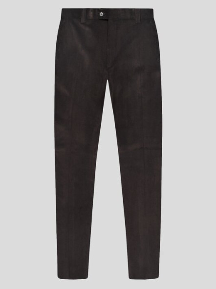 PANTALON GRANT VELOURS MARRON CAPEL GRANDES TAILLES