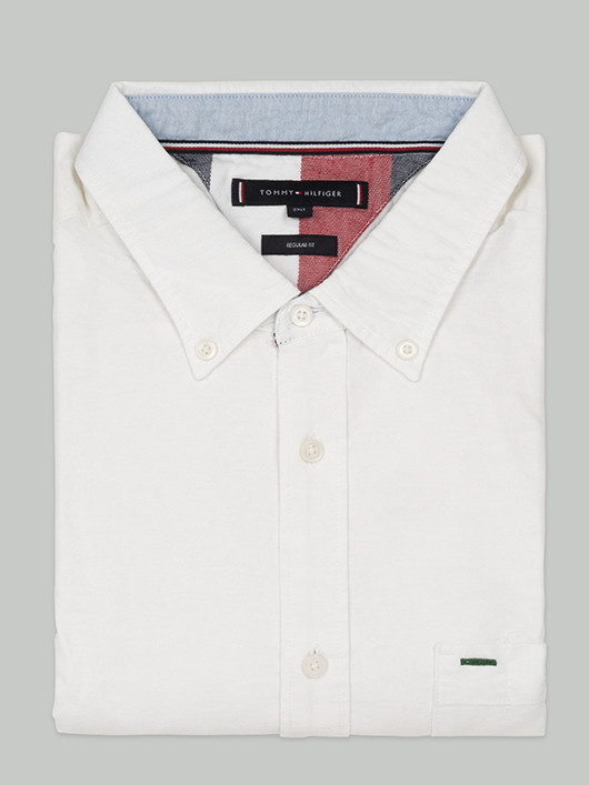 Chemise Blanche Oxford Tommy Hilfiger Grande Taille