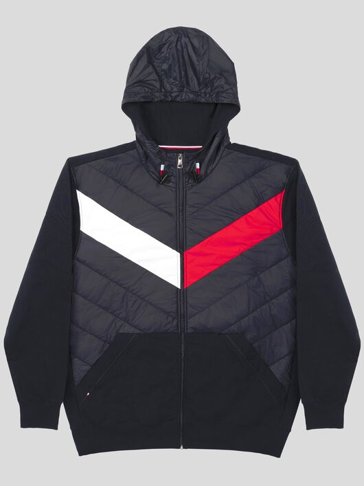 Cardigan Zippé Bi-Matière Tommy Hilfiger Grande Taille