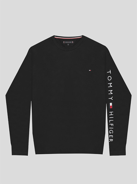 Tee-shirt ML Noir Tommy Hilfiger Grande Taille
