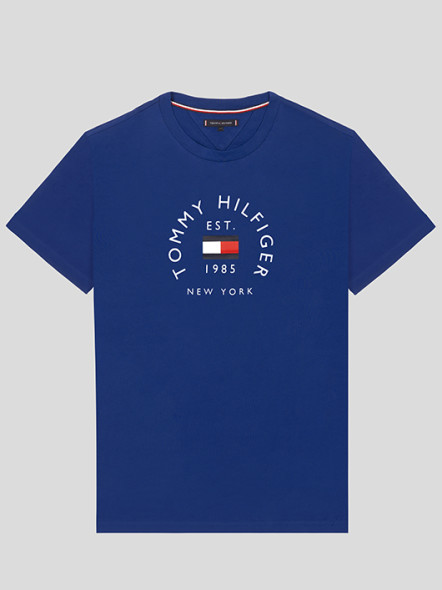 Tee-shirt Bleu Drapeau Tommy Hilfiger Grande Taille