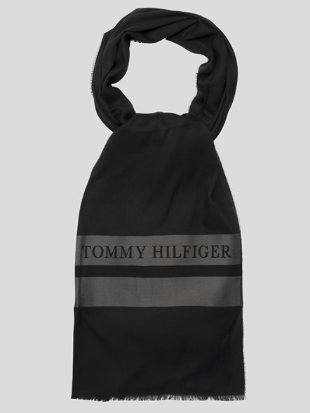 Écharpe Noire Tommy Hilfiger
