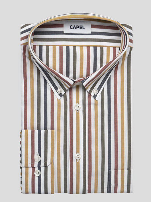 Chemise Ralph A Rayures Capel Grande Taille  homme grande taille - Capelstore