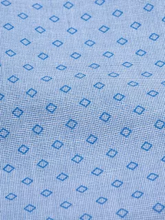 Chemise motif micro-pois 100% coton bleue ciel manches longues homme grande taille | Capel