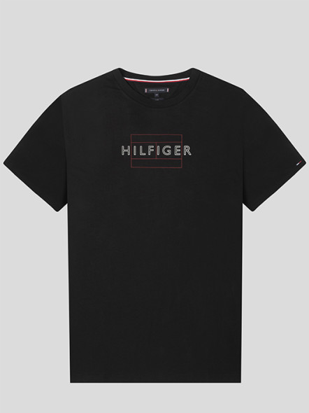 Tee-shirt Noir Logo Hilfiger Grande Taille