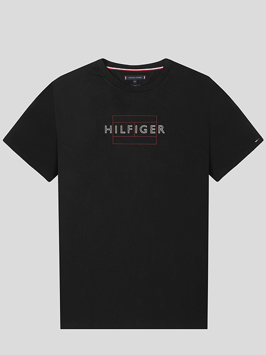 Tee-shirt Noir Logo Hilfiger Grande Taille