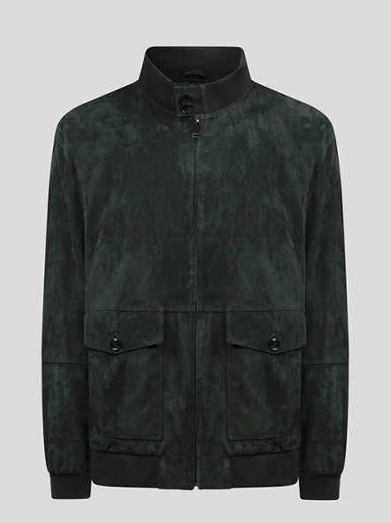 Blouson Cuir Vert Forêt Capel Grande Taille