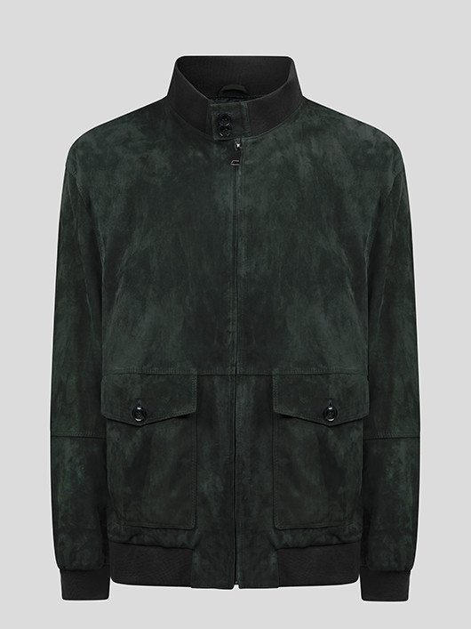 Blouson Cuir Vert Foret Capel Grandes Tailles  homme grande taille - Capelstore
