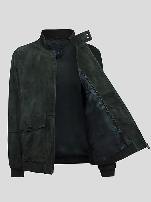Blouson Cuir Vert Foret Capel Grandes Tailles homme grande taille - Capelstore