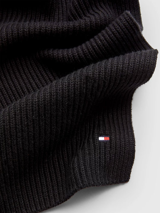 Echarpe Noire Tommy Hilfiger  homme grande taille - Capelstore