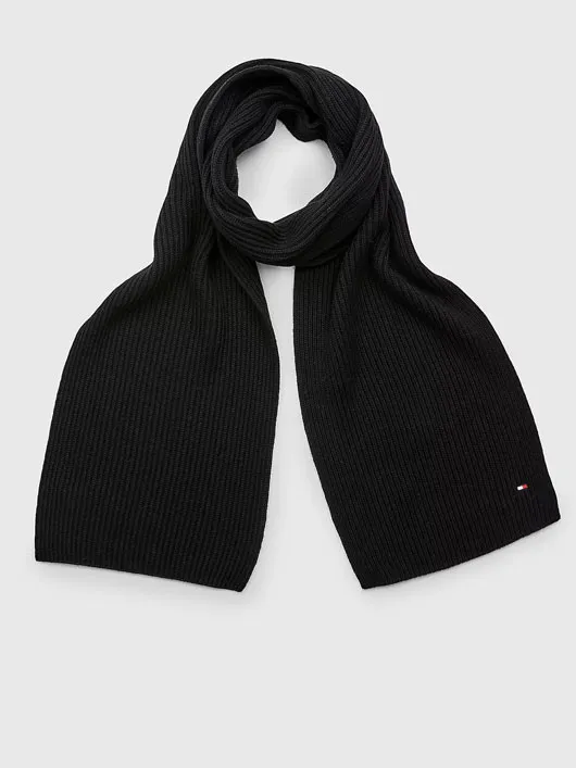 Echarpe Noire Tommy Hilfiger  homme grande taille - Capelstore