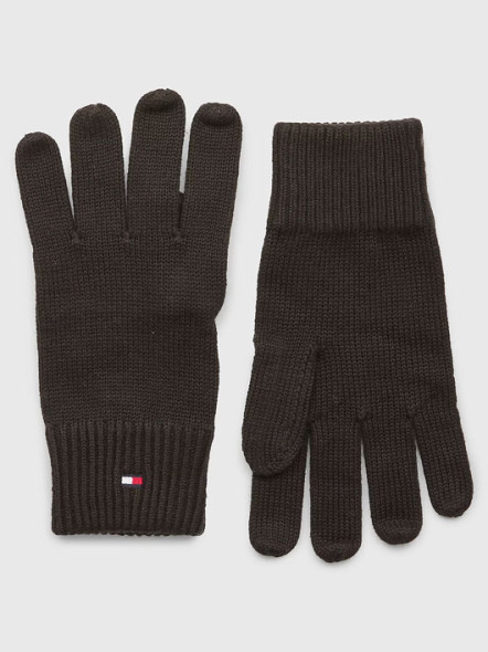 Gants Coton/Cachemire Noir Tommy Hilfiger