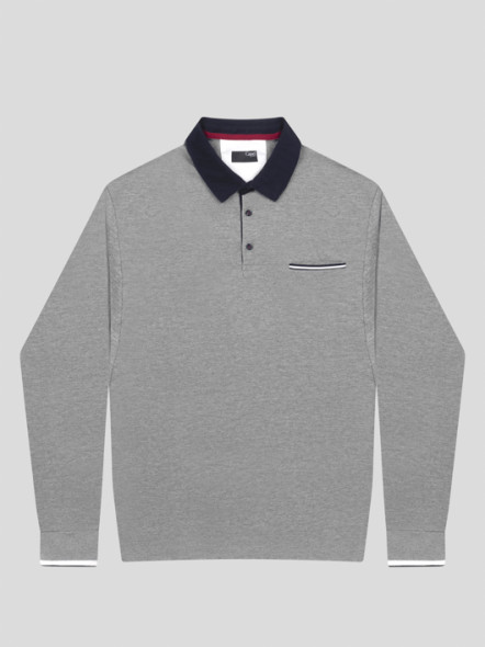 Polo ML Gris Capel Grande Taille