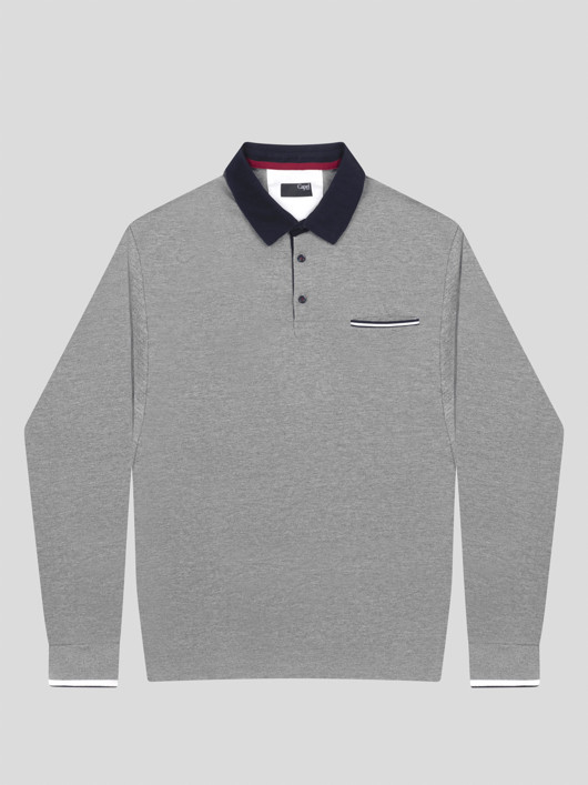 Polo ML Gris Capel Grande Taille