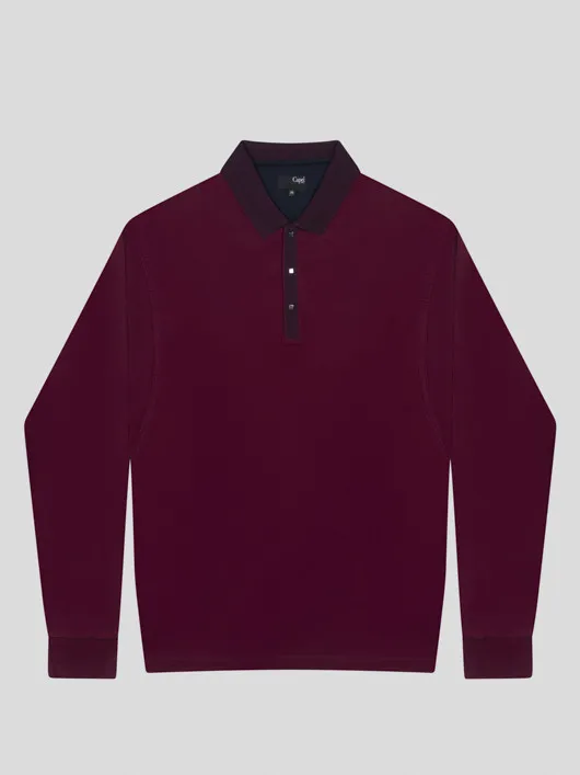 Polo Ml Mercerise Bordeaux Capel Grande Taille  homme grande taille - Capelstore