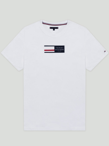 Tee-shirt Logo Blanc Tommy Hilfiger Grande Taille