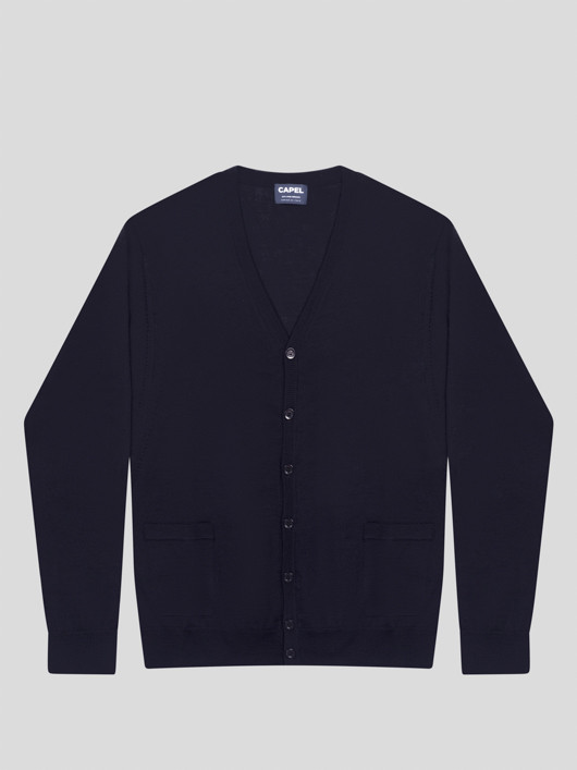 Cardigan Merinos Bouton. Capel Grandes Tailles  homme grande taille - Capelstore