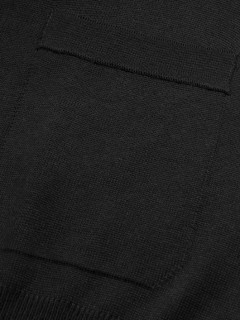 Cardigan Merinos Flavio Noir Capel Grande Taille  homme grande taille - Capelstore