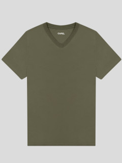 Tee-shirt Louis Mc Col V Kaki Capel Grande Taille  homme grande taille - Capelstore