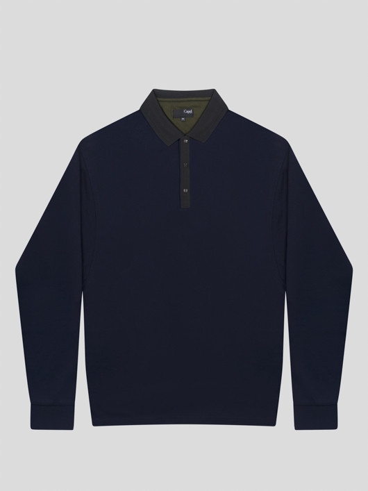 Polo Ml Mercerise Marine Capel Grande Taille  homme grande taille - Capelstore