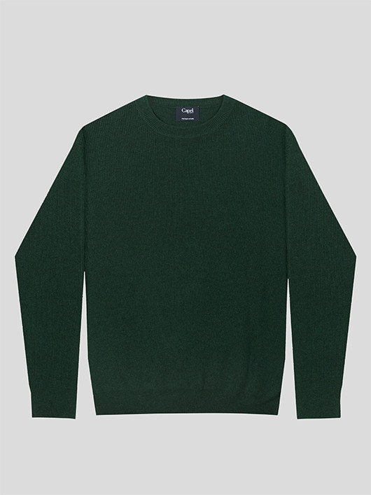 Pull Col Rond Vert Foret Capel Grande Taille homme grande taille - Capelstore