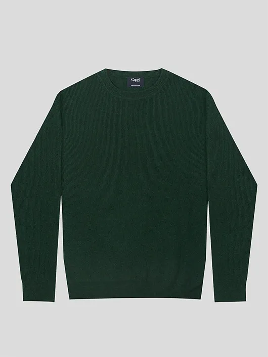 Pull Col Rond Vert Foret Capel Grande Taille  homme grande taille - Capelstore