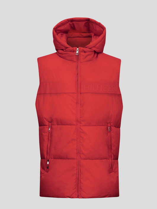 Doudoune Sans Manches Rouge Tommy Hilfiger Grande Taille