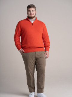 Pull Lino Col Camion. Orange Capel Grande Taille  homme grande taille - Capelstore