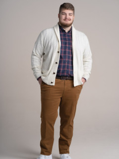 Cardigan Giacomo Torsad. Ecru Capel Grande Taille  homme grande taille - Capelstore
