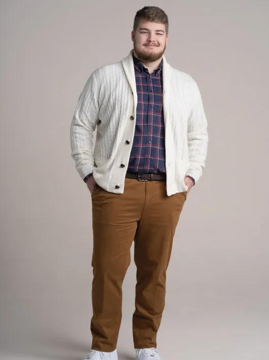 Cardigan Giacomo Torsad. Ecru Capel Grande Taille  homme grande taille - Capelstore