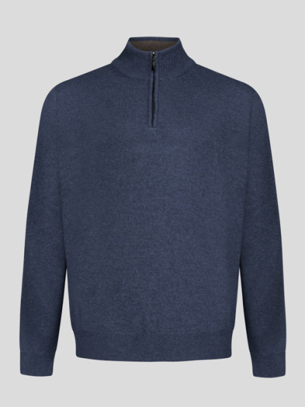 Pull Lino Col Camionneur Indigo Capel Grande Taille