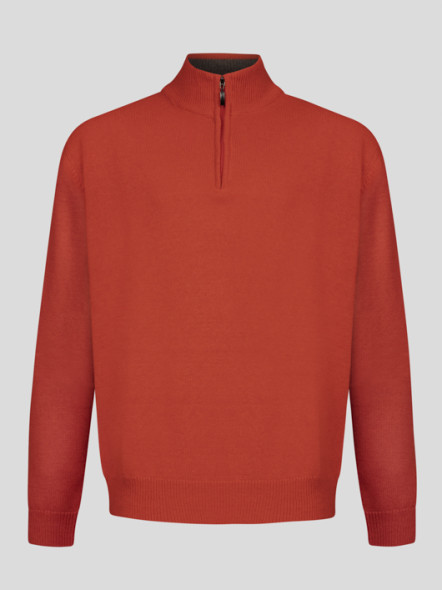 Pull Lino Col Camionneur Orange Capel Grande Taille