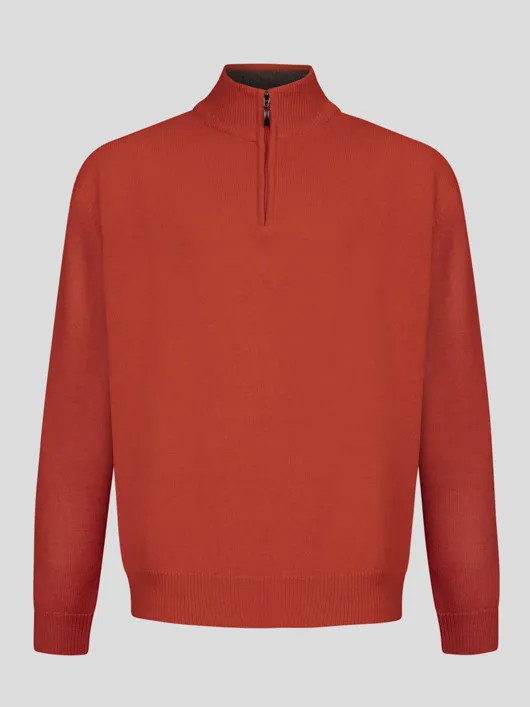 Pull Lino Col Camion. Orange Capel Grande Taille  homme grande taille - Capelstore