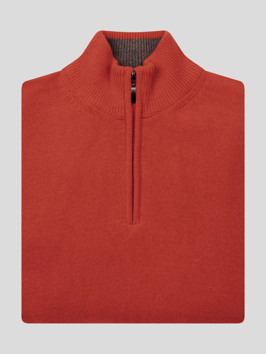 Pull Lino Col Camion. Orange Capel Grande Taille  homme grande taille - Capelstore