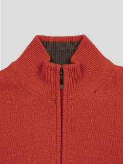 Pull Lino Col Camion. Orange Capel Grande Taille  homme grande taille - Capelstore