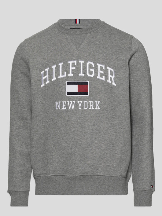 Sweat Gris Logo Tommy Hilfiger Grande Taille